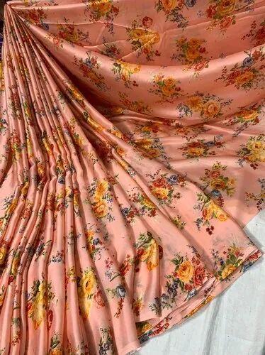 Printed Silk Fabric, for Suit Saree, Occasion : Party Wear