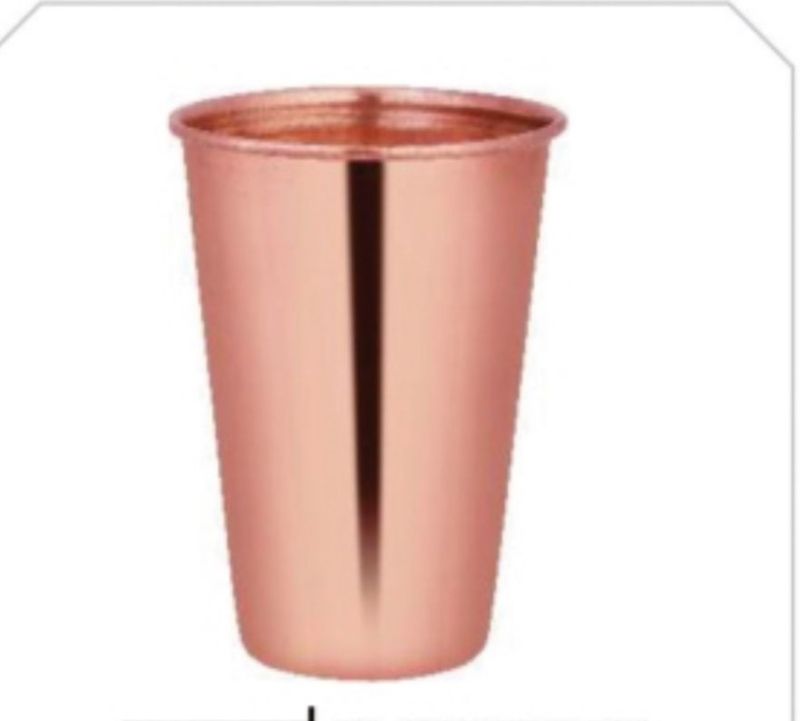Round Plain Copper Glass, for Drinking Use, Capacity : 200-400ml, 100-200ml