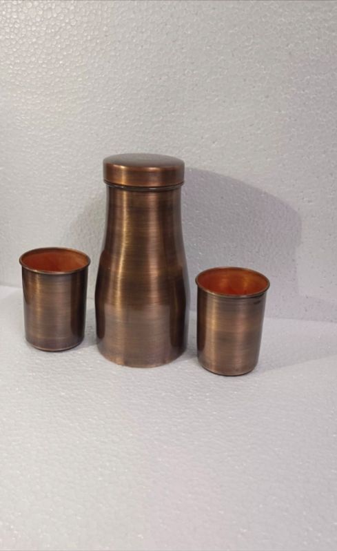 Round Plain Kalash Copper Pot Set, for Home, Hotel, Size : Multisize