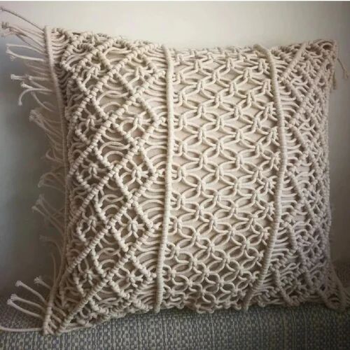 macrame cushion cover