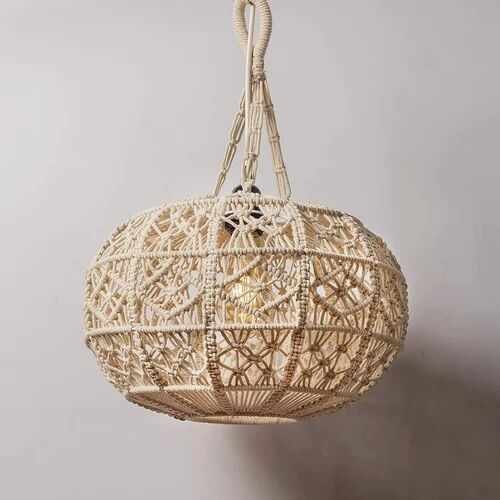 Cotton Macrame Lamp Shade, Size : 50*35*23 cm