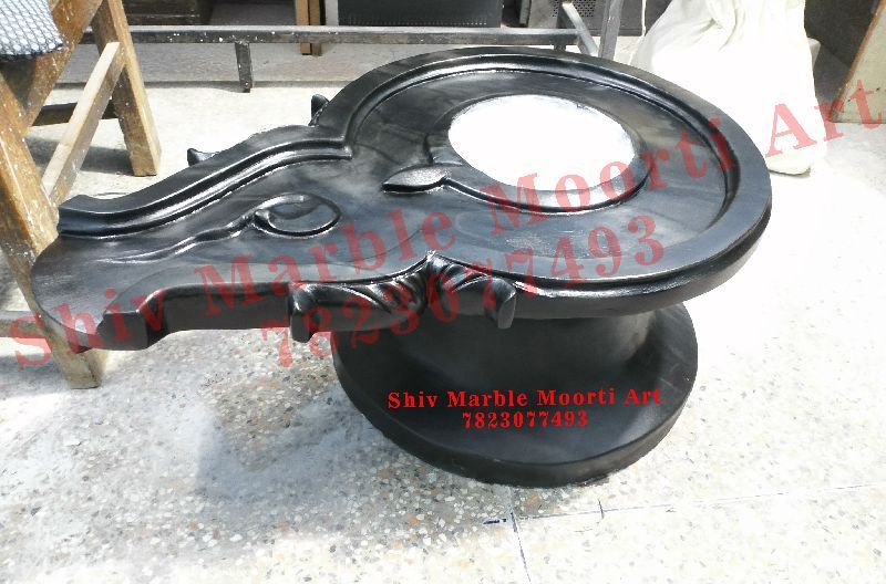 Black Stone Marble Shivling argha, for Temple, Size : 2.5 Feet