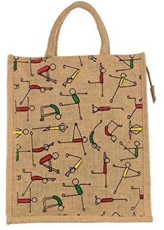 Printed jute bag, Capacity : 2 Kg