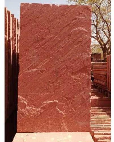 22 X 5.5 Inch Red Rough Sandstone Slab