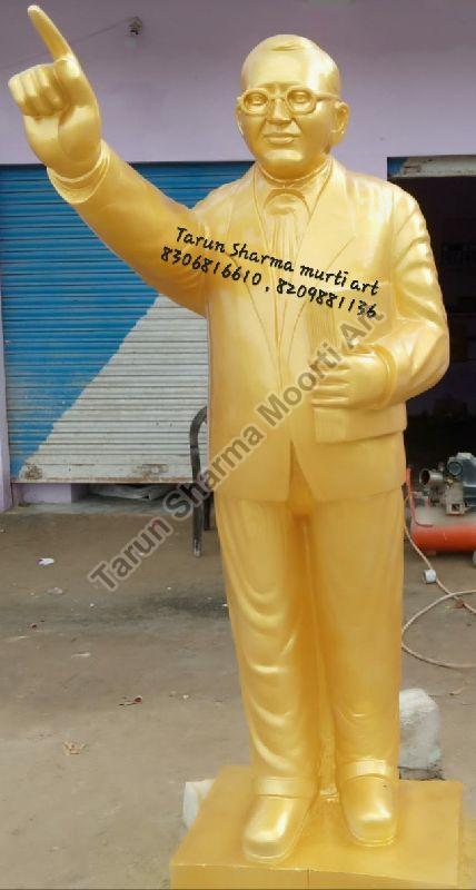 Marble Golden Bhim Rao Ambedkar Statue, Packaging Type : Thermocol Box