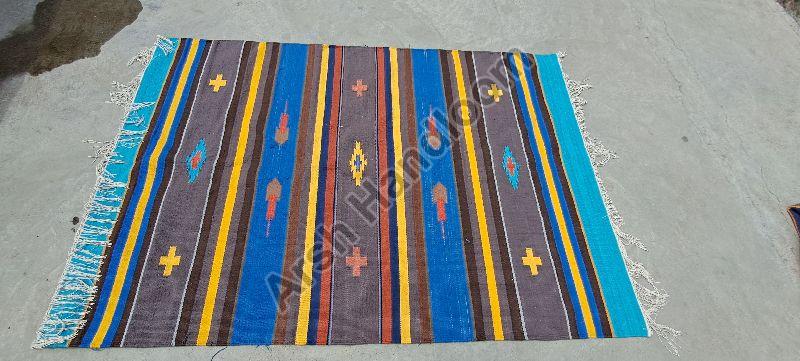 Handloom Killiam cotton rugs, for Homes, Offices, Size : 4x6