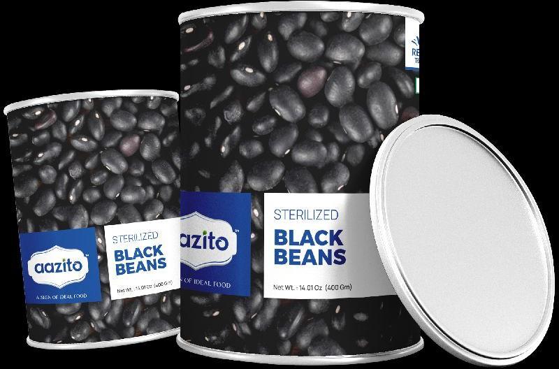 AAZITO Natural Canned Black Beans, for Cooking, Certification : FSSAI, FDA