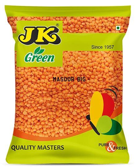 Printed Orange Masoor Dal Packaging Pouches