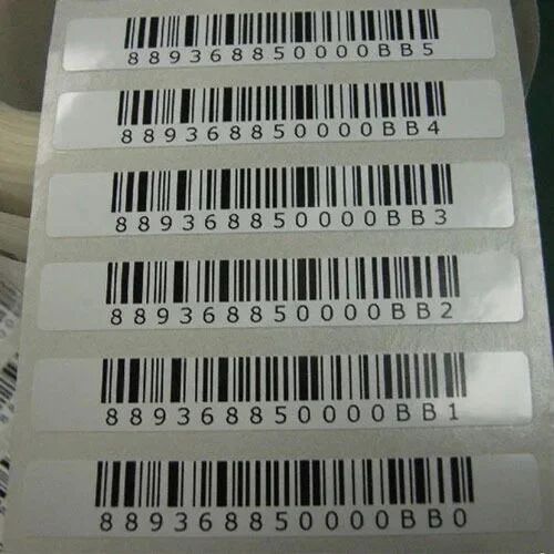 Chromo Polyester Serial Number Labels, Packaging Type : Roll