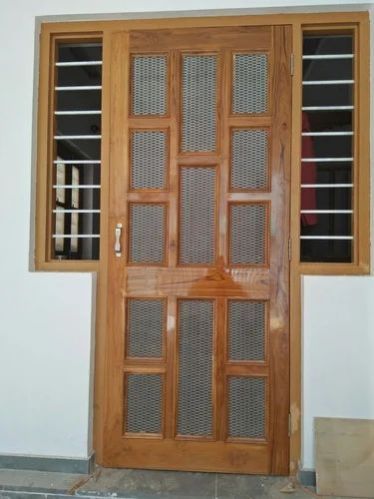African Teak Wood Jali Door, for Home