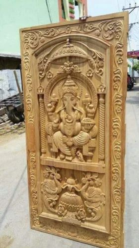 Ganesh Design Wooden Door