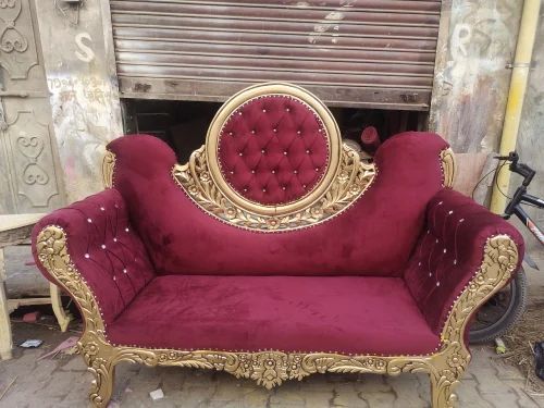 Red Velvet Wedding Tent Sofa