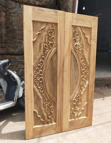 Sagwan Teak Wood Double Door, for Home