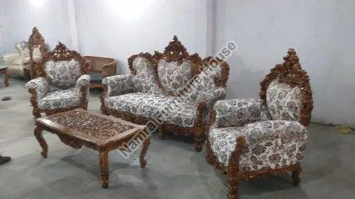 Modern White Wooden Sofa Set