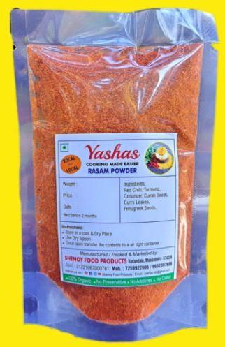 Yashas Rasam Powder, Packaging Type : Plastic Pouch