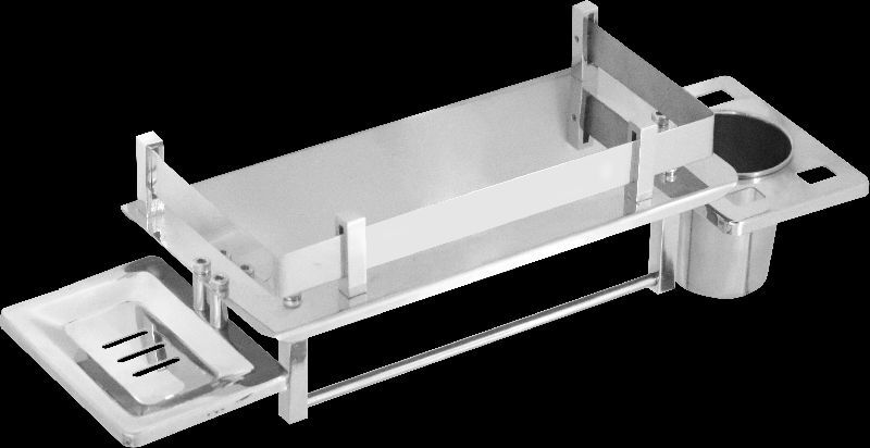 Stainless Steel bathroom shelf, for Hardware Fittings, Feature : Excellent Quality, Fine Finishing