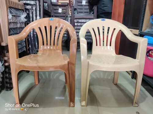 Nilkamal Plastic Chairs, Color : Baige Teakwood