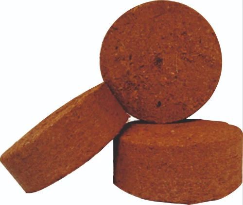 Round Coco Coir Peat Brick