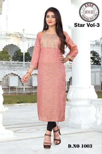 Cotton Kurti, Pattern : Regular Wear