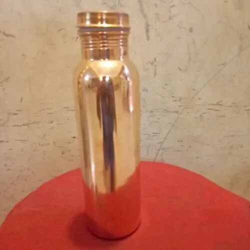 Brass copper water bottle, Color : Bown