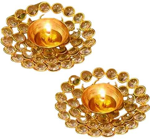 Golden Decorative Brass Aarti Diya, for Decoration Use