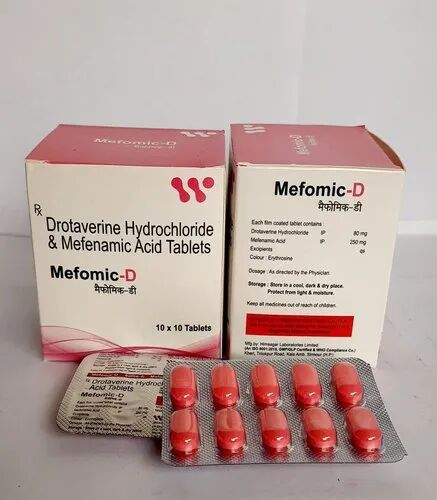 Drotaverine Hydrochloride Mefenamic Acid Tablet, Packaging Type : Box