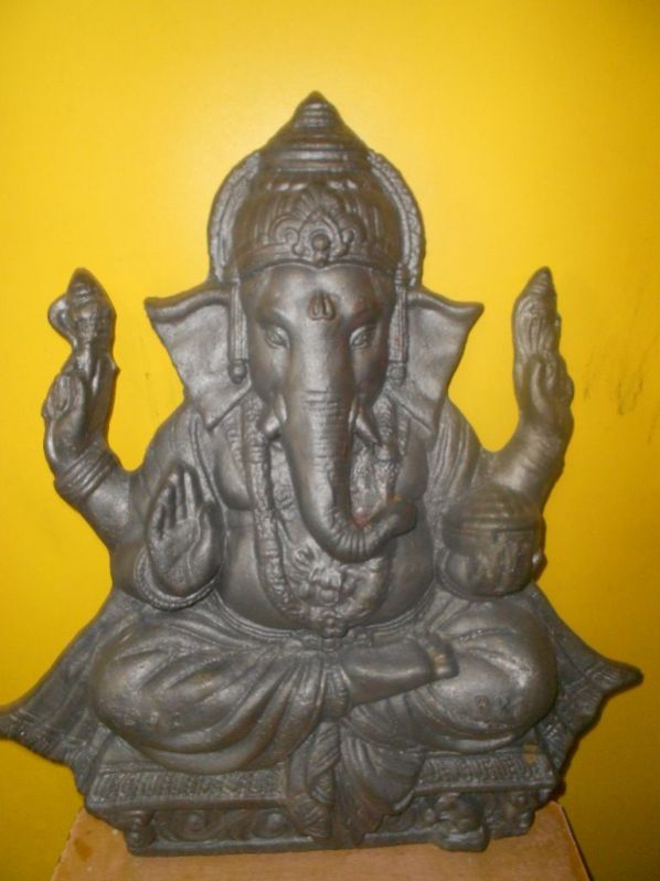 Polished Cast Iron Ganpati Idol, for Religious Purpose