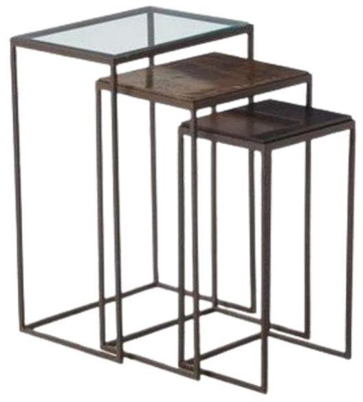 Brown MAH093 Wooden Iron Stool, for Home, Style : Modern