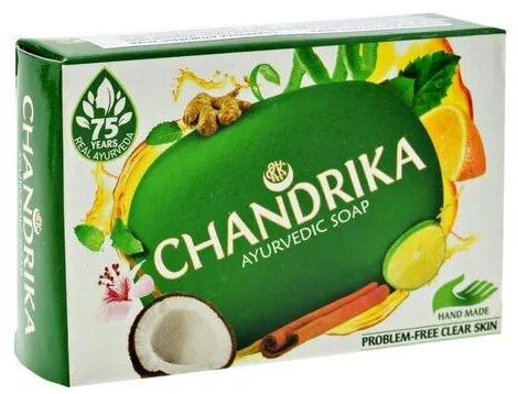 Chandrika Ayurvedic Soap, Packaging Type : Box