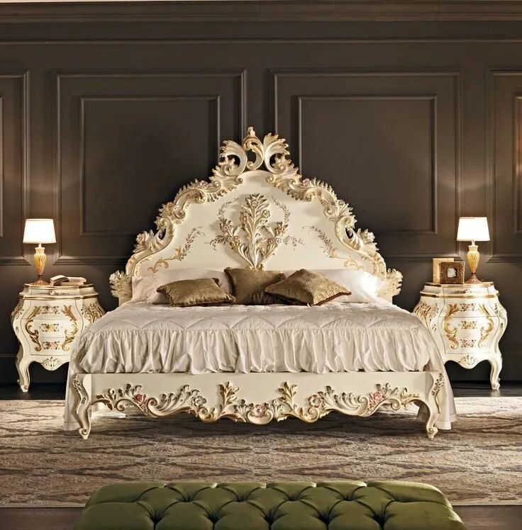Wooden Designer Bed, Color : White