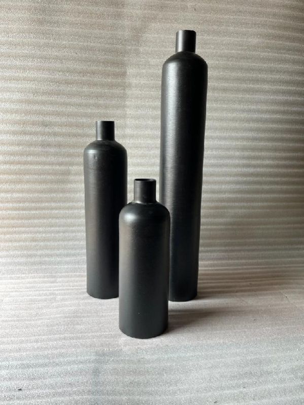 Cylinder Polished Iron Flower Vase, for Attractive Design, Packaging Type : Carton Box
