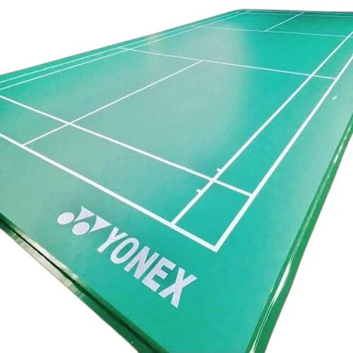 Rectangle 100% PVC Badminton Court Mat, Color : Green