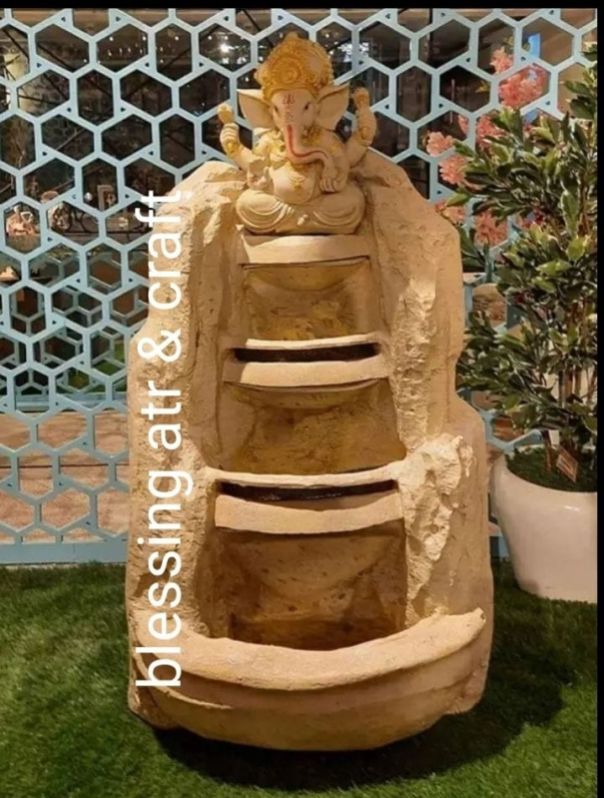 3 Step Ganesh Water Fountain, For Outdoor, Design : Antique