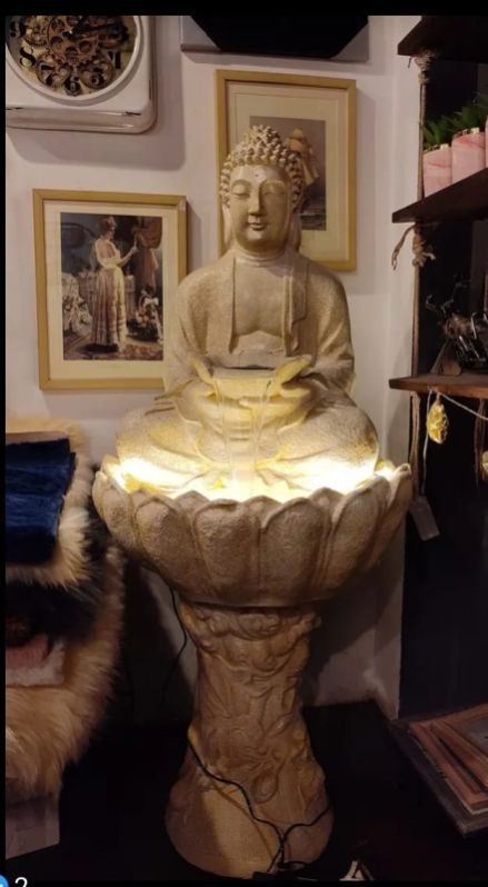 Kamal Buddha Stand Water Fountain, For Indoor, Design : Antique