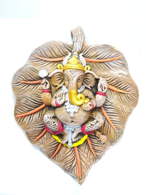 Terracotta Ganapati Bappa Wall Hanging, For Outdoor Use, Indoor Use, Decoration, Specialities : Long Life