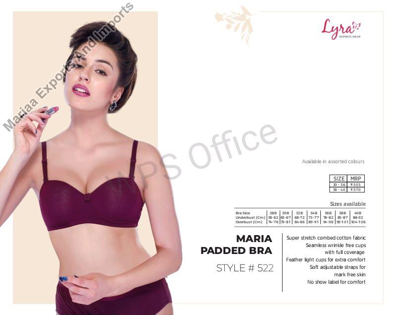 LYRA Cotton bra, Feature : Comfortable, Easily Washable, Pattern : Plain at  Rs 290 / piece in Thiruvananthapuram