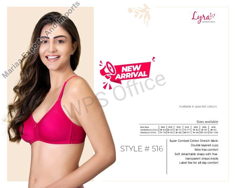 Plain Lycra Cotton Round cup Bra, Size: 30 To 40 Inches at Rs 96