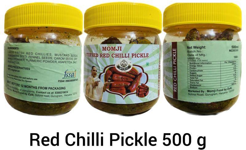 Mom Ji Red Chilli Pickle, for Restaurant, Hotel, Home, Certification : FSSAI Certified