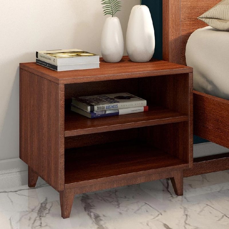 Square Natural Wood Polished Side Table, for Home, Pattern : Plain
