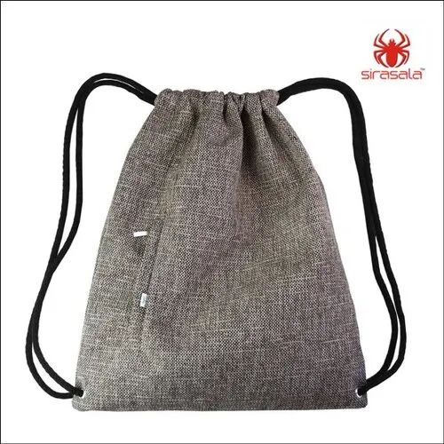 Cotton Fabric drawstring backpack bag