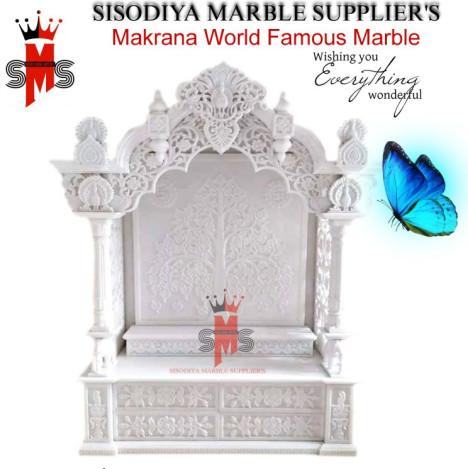 Rectangular Polished Marble Temple Jain, for Hotel, Office, Restaurant, Home, Size : 7×5×2.5 Ft