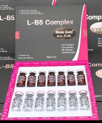 Lb5 Complex Rose Gold Iv Injection, for Weight Loss, Packaging Type : Bottle
