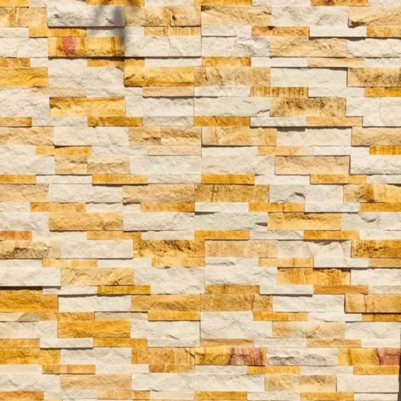 Teak Mint Mix Stone Wall Cladding