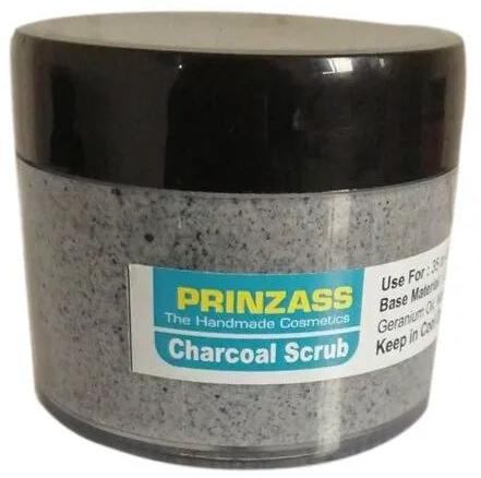Charcoal Face Scrub, for Personal, Form : Cream