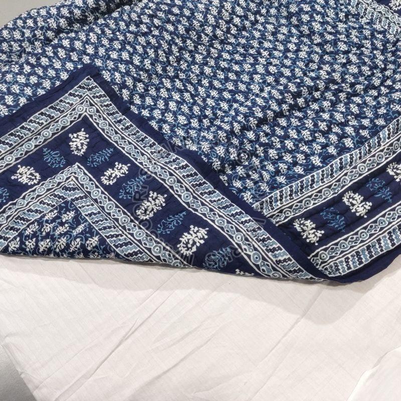Blue Light Weight Cotton Quilt, for Home Use