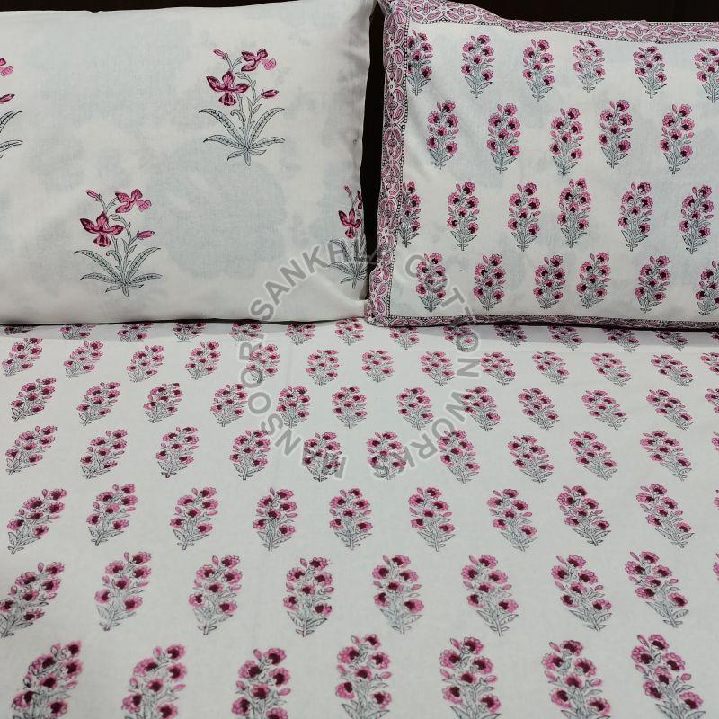 Cotton Pink Flat Bed Sheet, Color : Multicolor