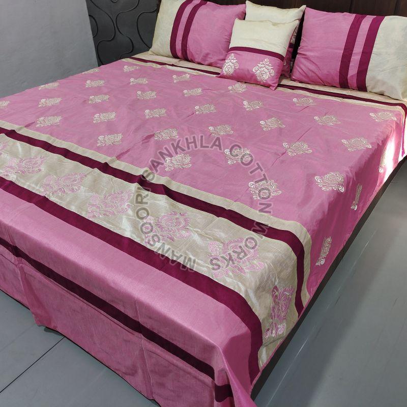 Satin Patch Work Bed Sheets, Feature : Easily Washable, Impeccable Finish
