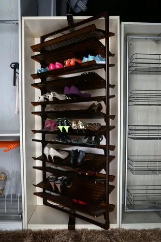 Stainless Steel Rotating Shoe Rack, Size : 350x510x2359) mm