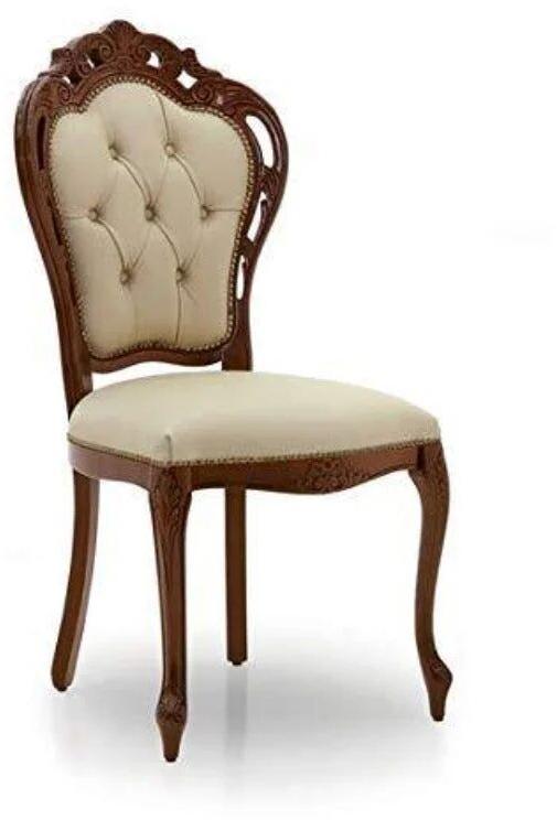 Teak Wood Carved Dining Chair, Color : Brown