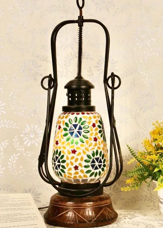 200 gm Mosiac Medium Lantern, Size : 12 x 14 x 22 cm